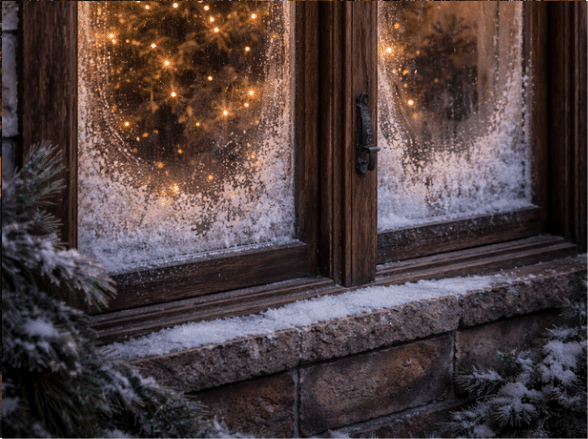 Frosty window in Shiremanstown PA